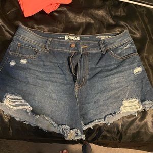 Super high rise cut off shorts